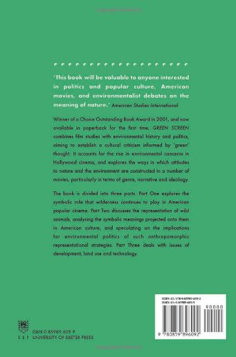 Green Screen: Environmentalism and Hollywood Cinema (Film Studies),Used
