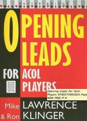 Opening Leads for Acol Players (Master Bridge Series),Used