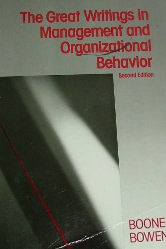 Great Writings In Management And Organizational Behavior,New