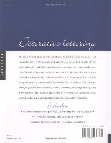 Hand Lettering for Crafts: A Decorative Guide from A to Z,Used