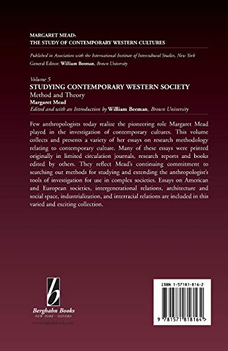 Studying Contemporary Western Society: Method and Theory (Margaret Mead: The Study of Contemporary Western Culture, 5),Used