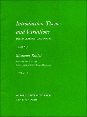 Introduction, Theme and Variations for B? Clarinet and Piano,Used