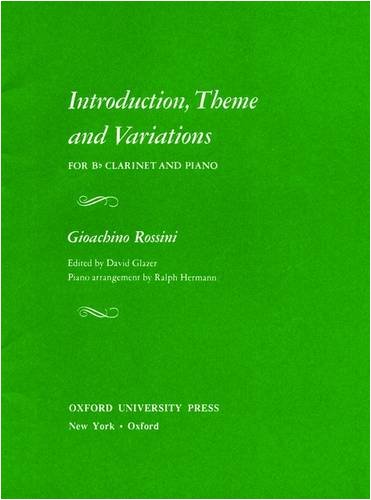 Introduction, Theme and Variations for B? Clarinet and Piano,Used