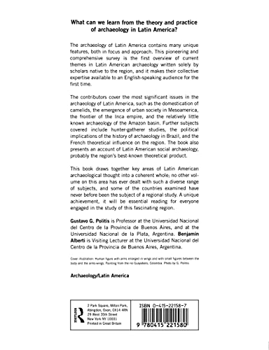 Archaeology in Latin America,Used
