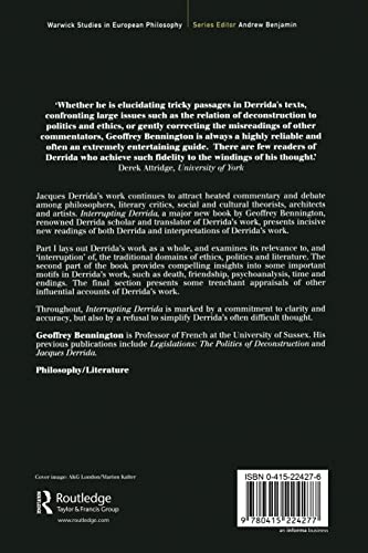 Interrupting Derrida (Warwick Studies in European Philosophy),Used