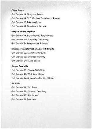 Growing Spiritual Grit: 52 Personal Devotions,Used