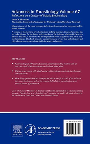 Reflections on a Century of Malaria Biochemistry (Volume 67) (Advances in Parasitology, Volume 67),Used