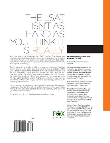 Cheating The LSAT: The Fox Test Prep Guide to a Real LSAT, Volume 1,Used