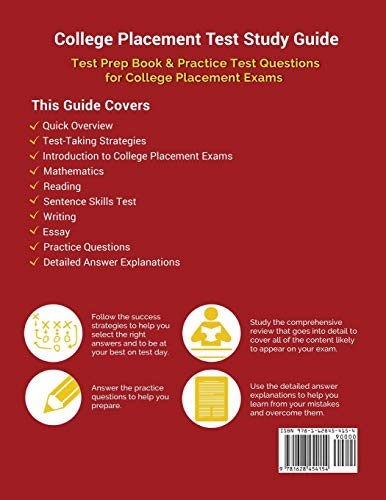 College Placement Test Study Guide: Test Prep Book & Practice Test Questions for College Placement Exams,Used