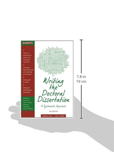Writing The Doctoral Dissertation: A Systematic Approach,New