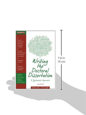 Writing the Doctoral Dissertation: A Systematic Approach,Used