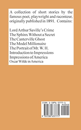 Lord Arthur Savile's Crime, The Portrait of Mr. W. H. And Other Stories,Used