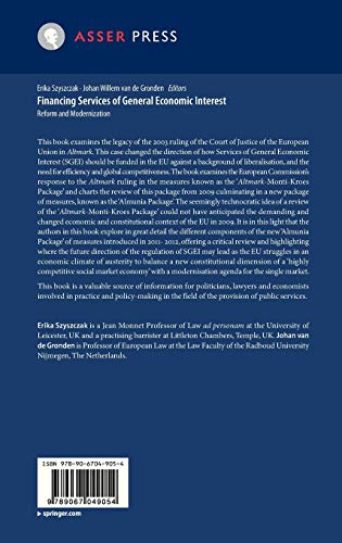 Financing Services Of General Economic Interest: Reform And Modernization (Legal Issues Of Services Of General Interest)