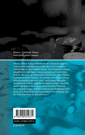 Entrepreneurial Finance: Kompendium der Grndungs und Wachstumsfinanzierung (German Edition),Used
