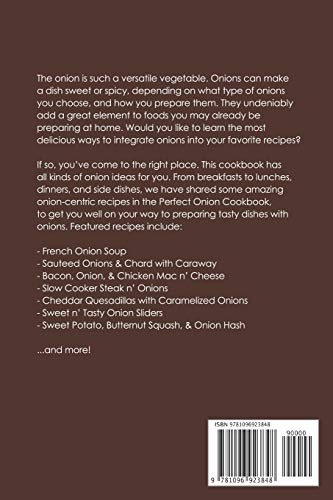 Perfect Onion Cookbook: The Complete Guide to Cooking with Onions,Used