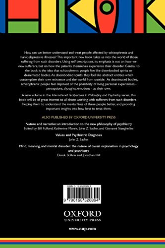 Disembodied Spirits and Deanimated Bodies: The Psychopathology of Common Sense (International Perspectives in Philosophy and Psy,Used