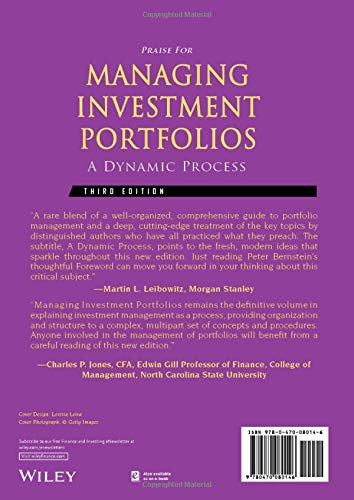 Managing Investment Portfolios: A Dynamic Process,Used