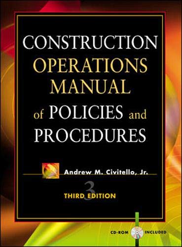 Construction Operations Manual of Policies and Procedures,Used