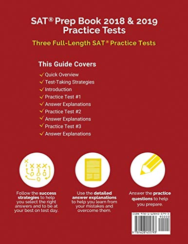 SAT Prep Book 2018 & 2019 Practice Tests: Three FullLength SAT Practice Tests,Used