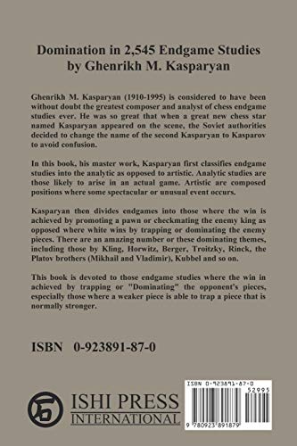 Domination in 2,545 Endgame Studies,Used