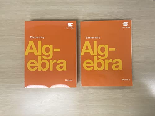 Elementary Algebra by OpenStax (paperback version, B&W),Used