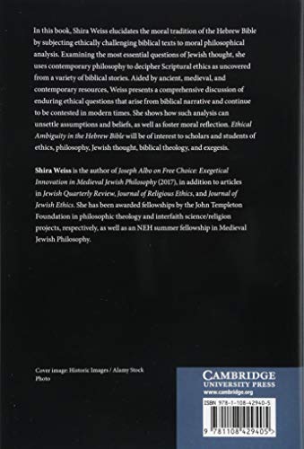 Ethical Ambiguity in the Hebrew Bible: Philosophical Analysis of Scriptural Narrative,Used
