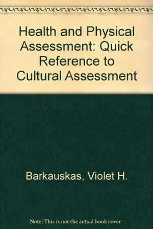 Quick Reference to Cultural Assessment,Used
