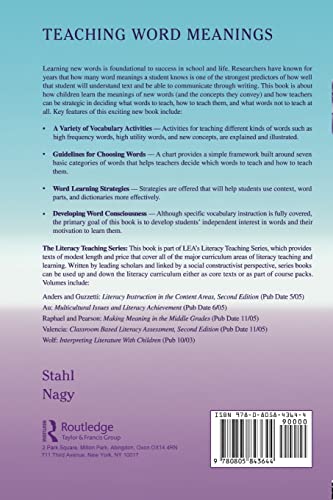 Teaching Word Meanings (Literacy Teaching) (Literacy Teaching Series),New