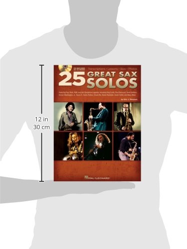 25 Great Sax Solos Bk Transcriptions Lessons Bios Photos Audio Online,Used