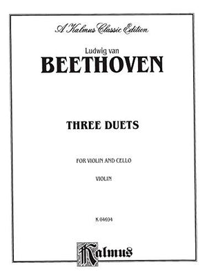Three Duets for Violin and Cello (Kalmus Edition),Used