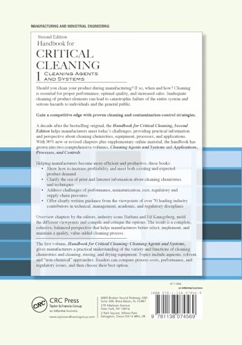 Handbook for Critical Cleaning: Cleaning Agents and Systems, Second Edition,Used