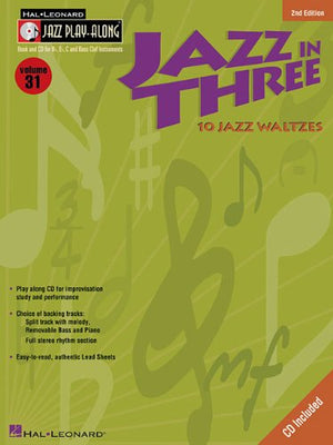 Jazz in Three: Jazz PlayAlong Volume 31 (Jazz Play Along Series),Used