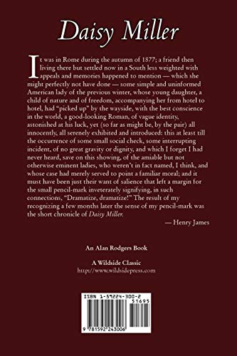 Daisy Miller by Henry James, Fiction, Classics,Used