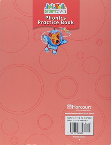 Storytown: Phonics Practice Book Student Edition Grade 1,Used