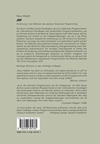 JSP: Einfhrung in die Methode des Jackson Structured Programming (German Edition),Used