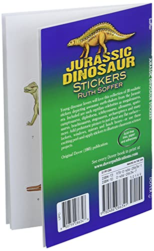 Jurassic Dinosaur Stickers (Dover Little Activity Books: Dinosaurs),Used