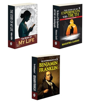 The Story Of My Life, The Story Of My Experiments With Truth  An Autobiography, And The Autobiography Of Benjamin Franklin :- Mixed Bestseller Collection, Real Life Success Stories | Combo Of 3 Books