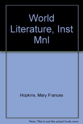 World Literature/Instructor's Manual,Used