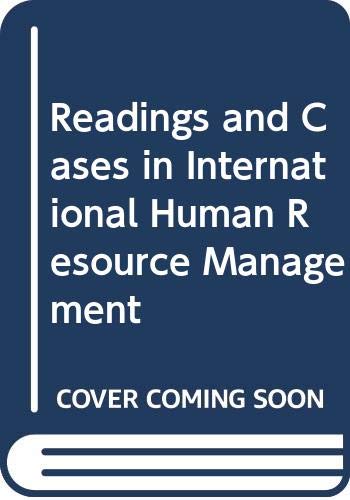 Readings and Cases in International Human Resource Management,Used