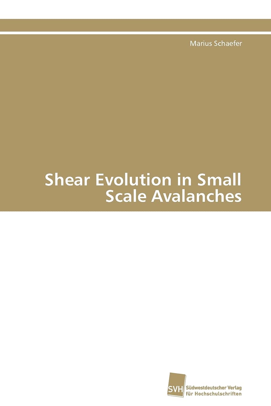 Shear Evolution in Small Scale Avalanches (German Edition),Used