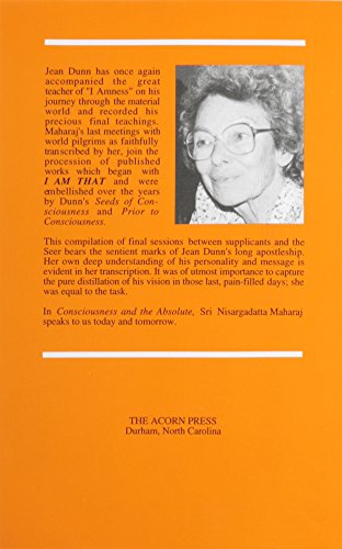 Consciousness And The Absolute: The Final Talks Of Sri Nisargadatta Maharaj,Used