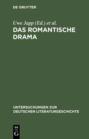 Das romantische Drama: Produktive Synthese zwischen Tradition und Innovation (Untersuchungen zur deutschen Literaturgeschichte, ,Used