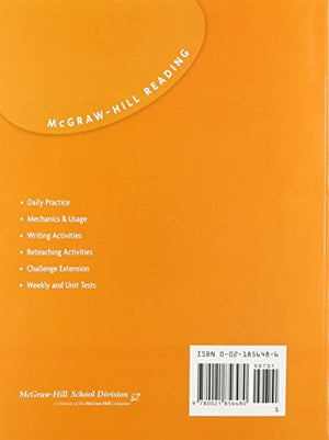 Grammar Practice Book Grade 5 Pupil (McGrawHill Reading),Used