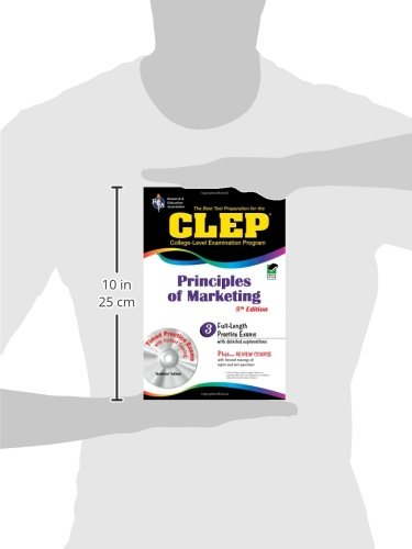 CLEP Principles of Marketing w/ CDROM (CLEP Test Preparation),Used