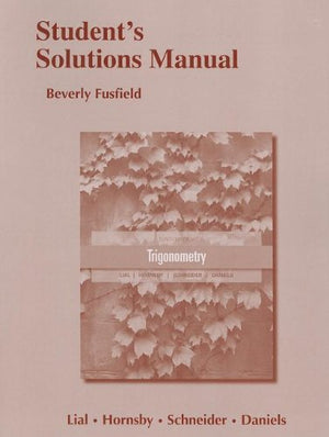 Student's Solutions Manual for Trigonometry,New