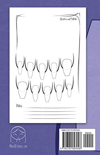 Nail Art Practice Sketchbook: Coffin Nail Design Notebook for Your Fingernail Beauty Ideas,Used