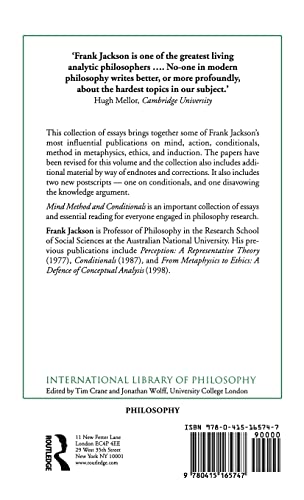 Mind, Method and Conditionals: Selected Papers (International Library of Philosophy),Used