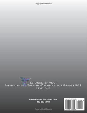 Espa?l En Vivo Level 1 for Grades 912: Instructional Spanish Workbook for Grades 912,Used