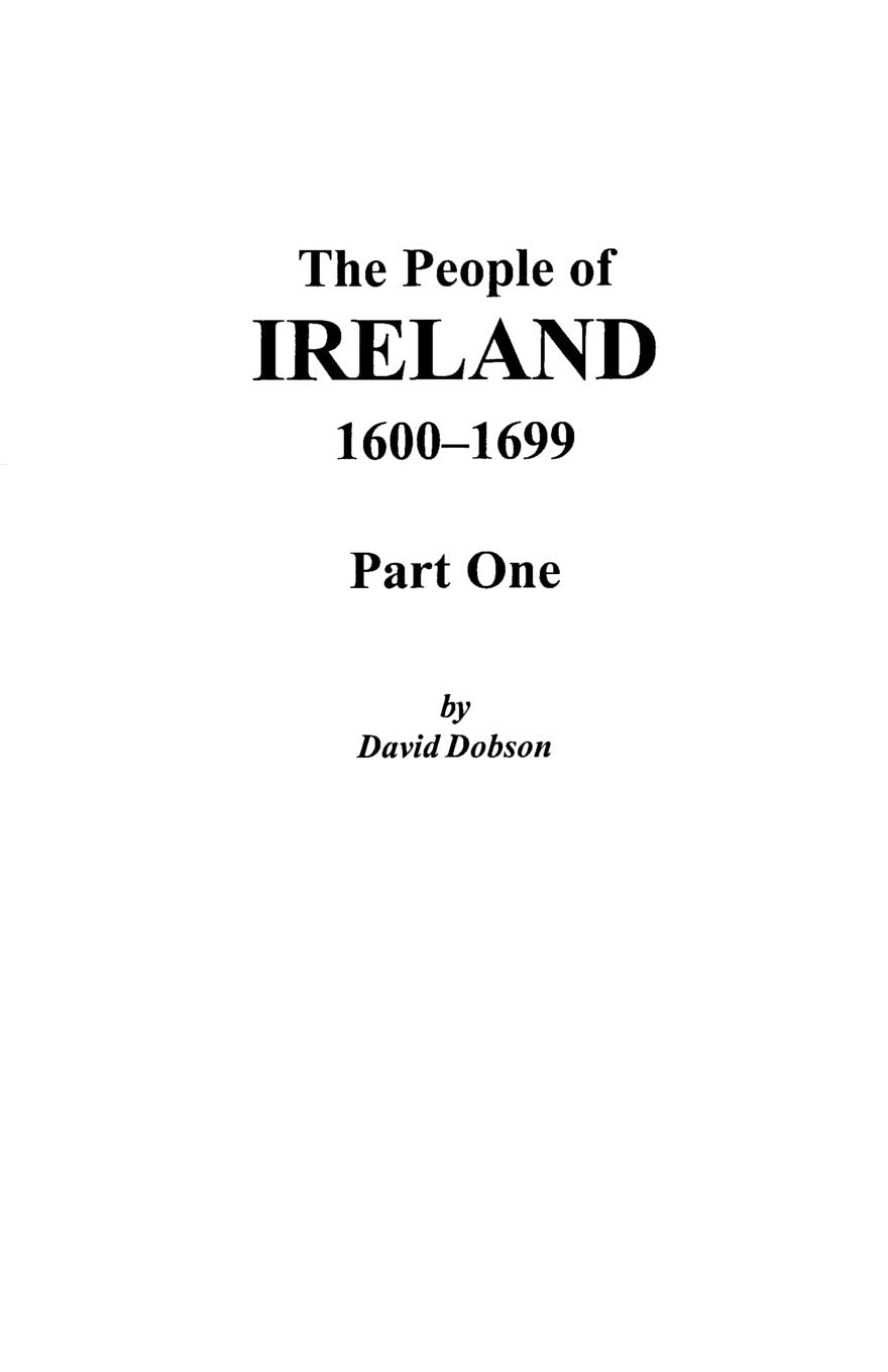 People Of Ireland, 16001699: Part One,Used