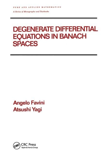 Degenerate Differential Equations in Banach Spaces (Chapman & Hall/CRC Pure and Applied Mathematics),Used